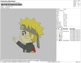 Naruto Chibi Embroidery File 4 size