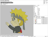 Naruto Chibi Embroidery File 4 size