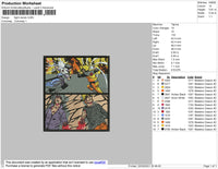 Naruto Fight Embroidery File 4 size