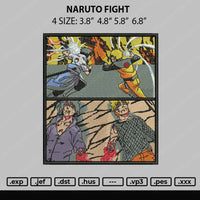 Naruto Fight Embroidery File 4 size