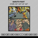 Naruto Fight Embroidery File 4 size