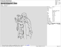 Naruto Hinata 002 Embroidery File 4 size