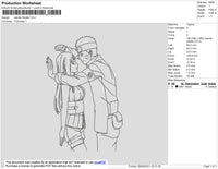 Naruto Hinata 002 Embroidery File 4 size