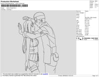 Naruto Hinata 002 Embroidery File 4 size