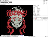 Naruto Red Embroidery File 4 size
