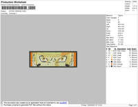 Naruto Rectangle Sage Embroidery File 4 size
