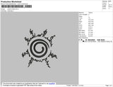 Naruto Shield Embroidery File 4 size