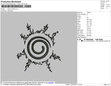 Naruto Shield Embroidery File 4 size