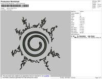 Naruto Shield Embroidery File 4 size