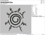 Naruto Shield Embroidery File 4 size