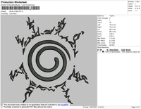 Naruto Shield Embroidery File 4 size
