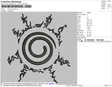 Naruto Shield Embroidery File 4 size