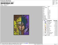 Narutosasuke Embroidery File 4 size