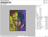 Narutosasuke Embroidery File 4 size