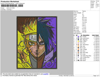 Narutosasuke Embroidery File 4 size