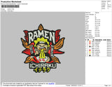 Naruto Ramen Embroidery File 4 size