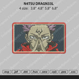 Natsu Dragnel Rectangle Embroidery File 4 size