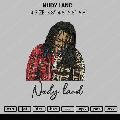 Nudy Land Embroidery File 4 size