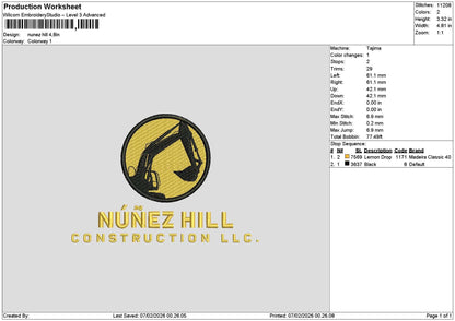 Nuneztext Embroidery File 6 sizes