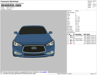 Navy Car Embroidery File 4 size