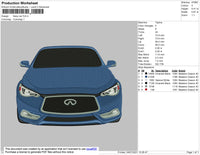 Navy Car Embroidery File 4 size