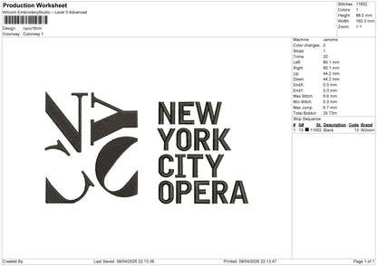 Nyco Embroidery File 6 sizes
