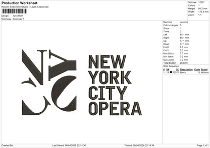 Nyco Embroidery File 6 sizes