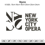 Nyco Embroidery File 6 sizes