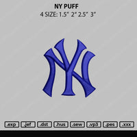 NY Puff Embroidery File 4 size
