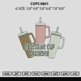 Cups 0801 Embroidery File 6 sizes