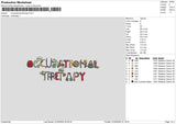 Therapytext Embroidery File 6 sizes