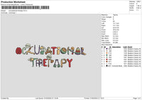 Therapytext Embroidery File 6 sizes