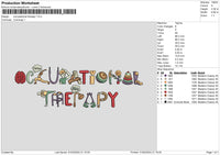 Therapytext Embroidery File 6 sizes