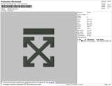 Offwhite Logo Embroidery File 7 size