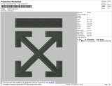 Offwhite Logo Embroidery File 7 size