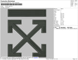 Offwhite Logo Embroidery File 7 size