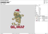 Cookie Crack Embroidery File 6 sizes
