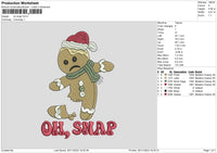 Cookie Crack Embroidery File 6 sizes