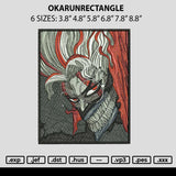 Okarunarectangle Embroidery File 6 sizes