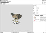 Coot Text Embroidery File 6 sizes