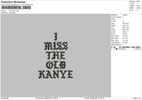 Kanyetext 0908 Embroidery File 6 sizes