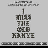 Kanyetext 0908 Embroidery File 6 sizes