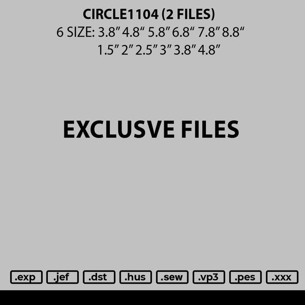 Circle1104 Embroidery 2 Files