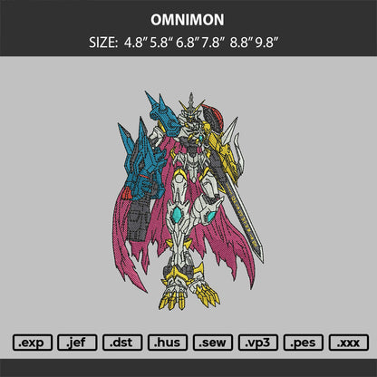 omnimon Embroidery Machine Design Files