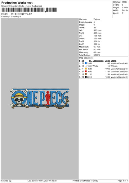 Op Logo V3 Embroidery File 6 sizes