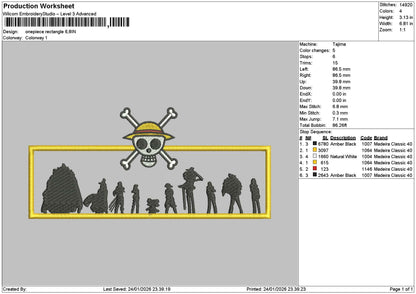 Op Shadow Rectangle Embroidery File 6 sizes