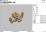 One Piece Laughing Embroidery File 4 size