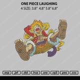 One Piece Laughing Embroidery File 4 size