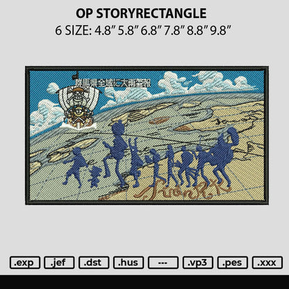 Op Storyrectangle Embroidery File 6 sizes