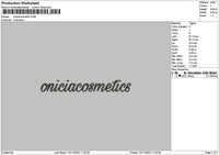 Cosmeticstext 01 Embroidery File 6 sizes